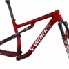 Specialized Rahmenset Epic S-Works Gloss Red Tint Fade Over Brushed Silver / Tarmac Black / White W/Gold