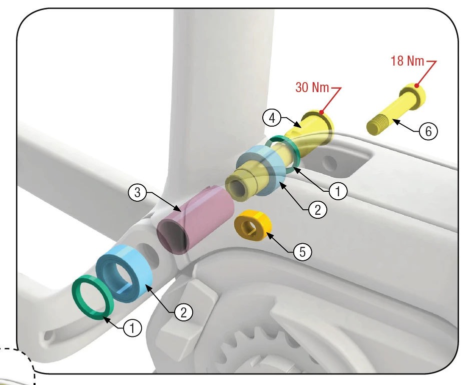 Trek Powerfly FS Ersatzteile Hinterbau Untere Schwinge 3 Trek Powerfly FS Ersatzteile Hinterbau Untere Schwinge