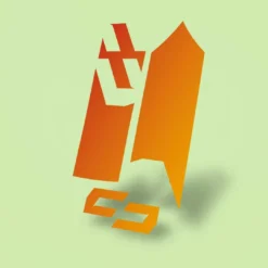 Unleazhed - M02 Sticker - Flipflop Red / Gold